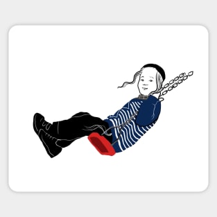 Swinging jewish boy Sticker